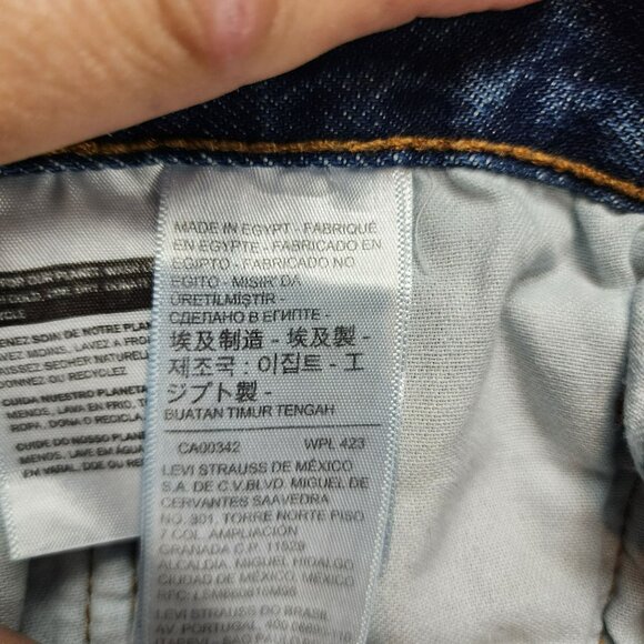 Levis Jeans Mens 38x29 501 Med Wash Cotton Mid Rise Button Fly Classic Straight - Picture 13 of 16